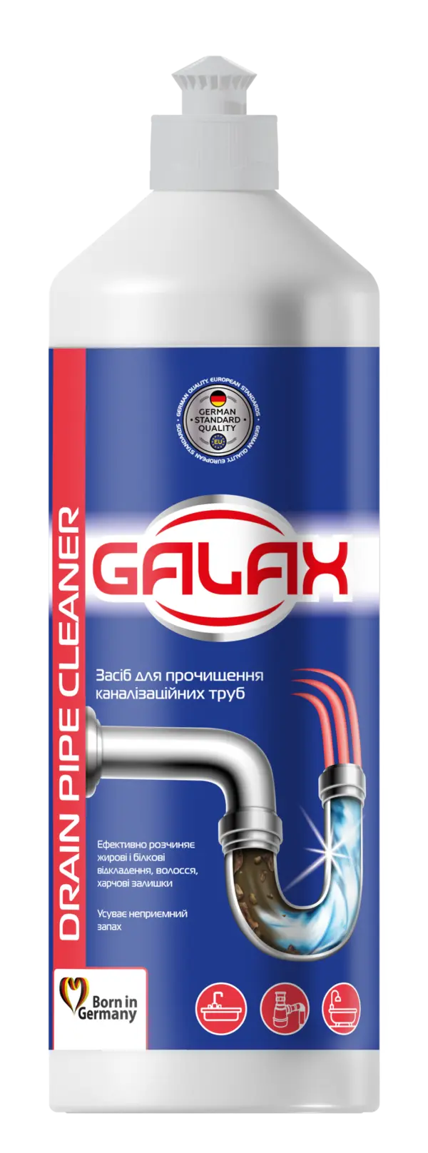 Гель для прочищення труб GALAX 1000 г