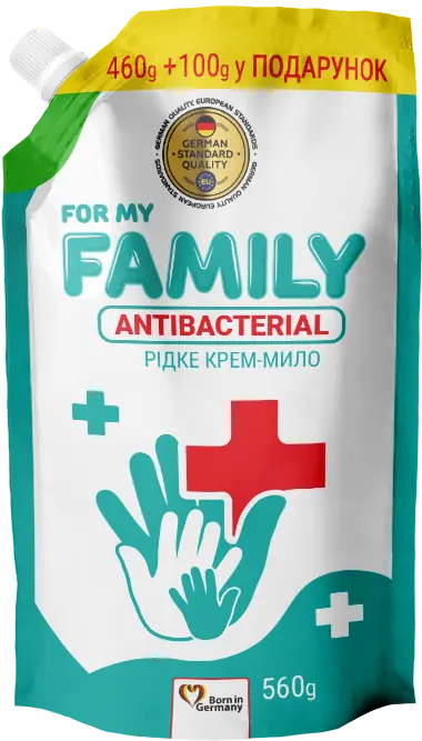 Рідке крем-мило антибактеріальне For My Family 560 г дой-пак