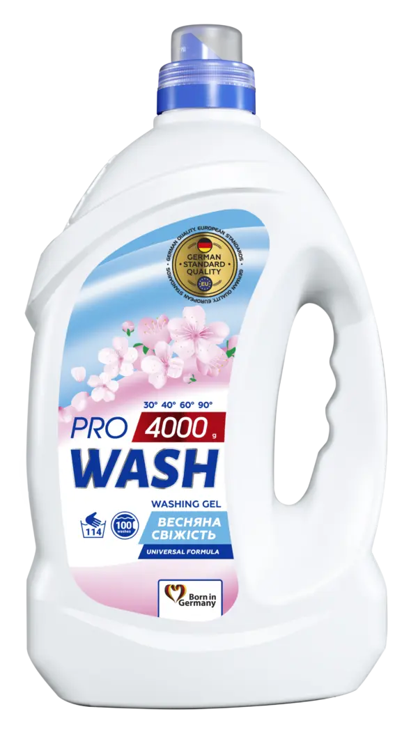 Гель для прання весняна свіжість PRO WASH 4000 г (114 прань)