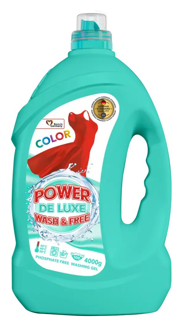 Гель для прання кольорових речей POWER DE LUXE 4000 г (100 прань)