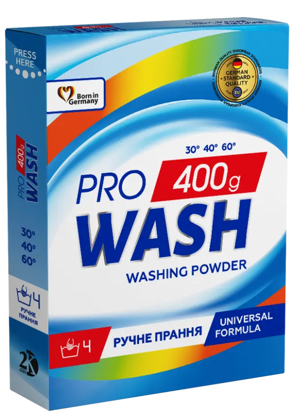 Пральний порошок для ручного прання PRO WASH 400 г