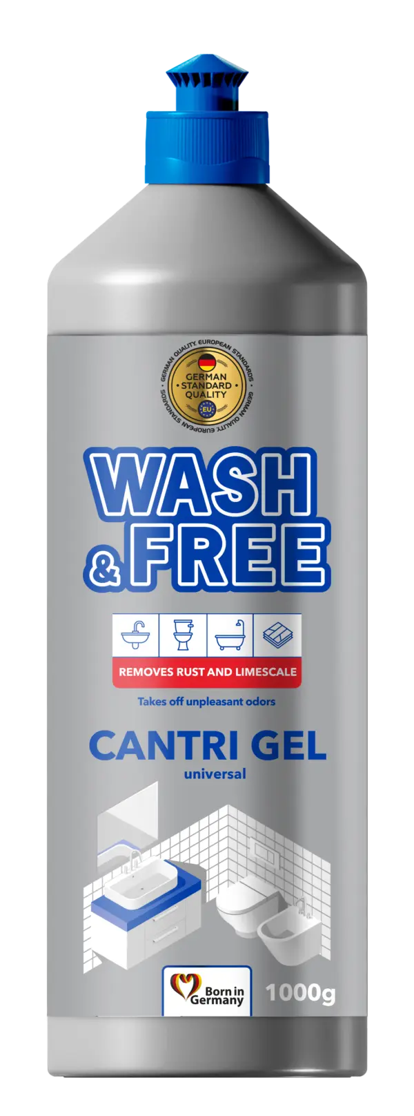 Гель для чищення сантехніки Cantri Gel Wash&Free 1000 г