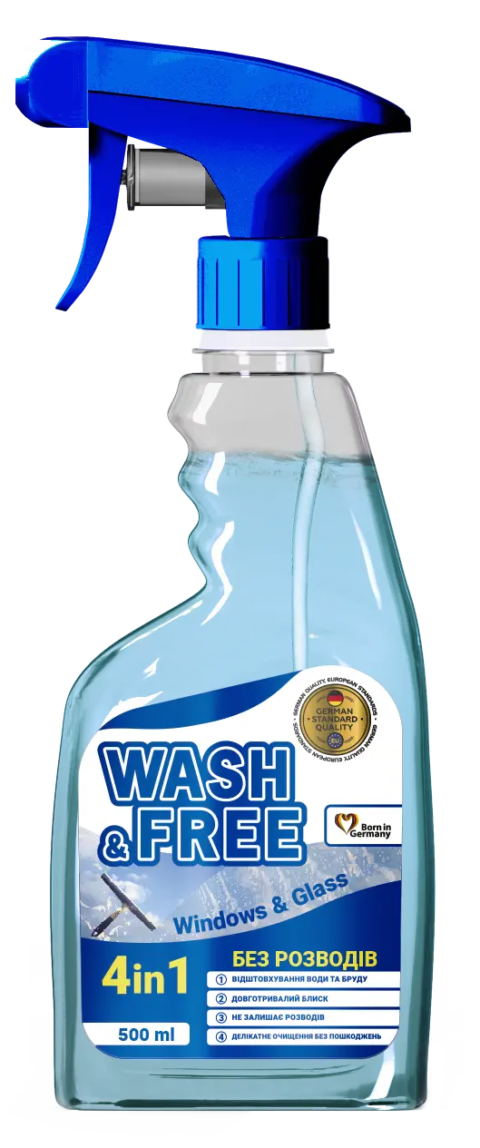 Спрей для миття скла 4в1 Wash&Free 500 мл