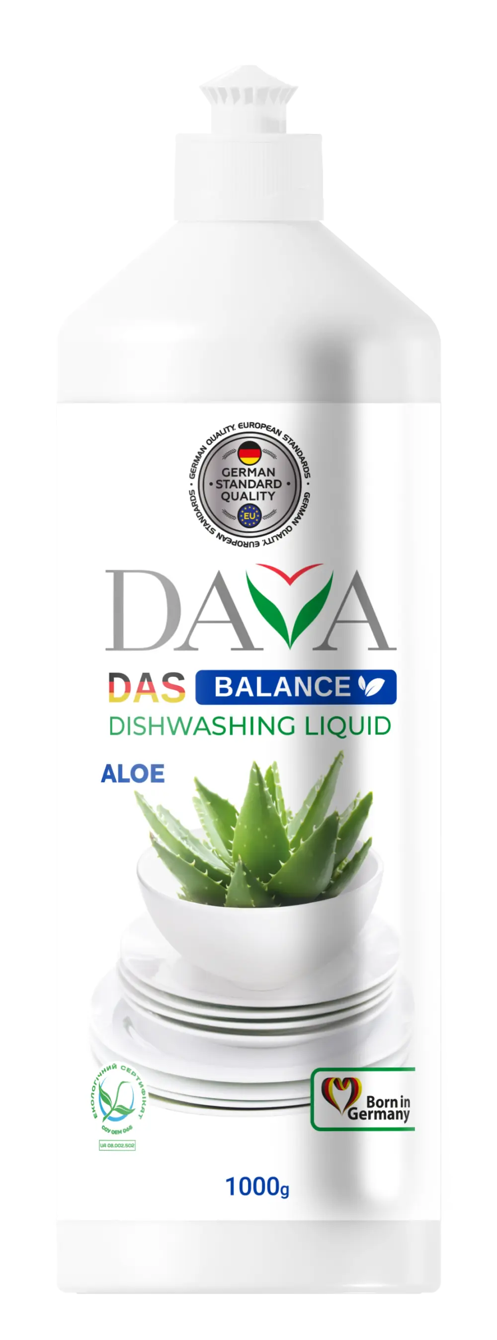 Еко засіб для миття посуду з алое вера DAVA Balance 1000 г