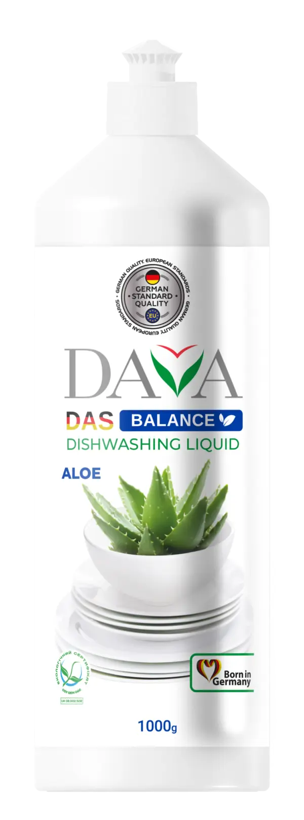 Еко засіб для миття посуду з алое вера DAVA Balance 1000 г