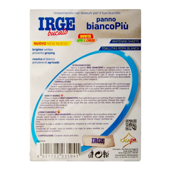 IRGE Серветка-пастка для прання білих речей з відбілювачем (10 шт)