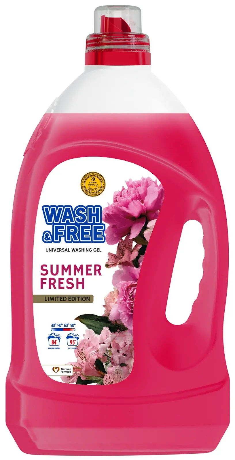 Гель для прання універсальний Summer Fresh Wash&Free 3800 мл