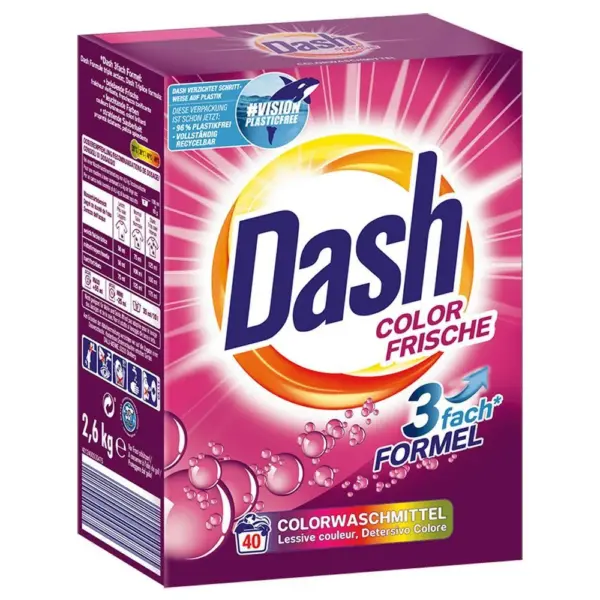 Пральний порошок Dash Color Frische для кольорових речей, 2,6 кг, 40 прань