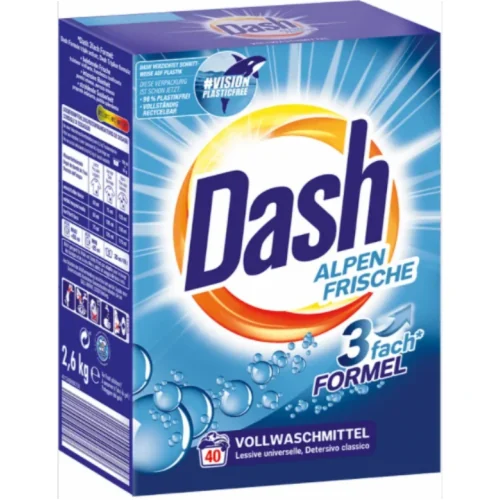 Пральний порошок Dash Alpen Frische універсальний, 2,6 кг, 40 прань
