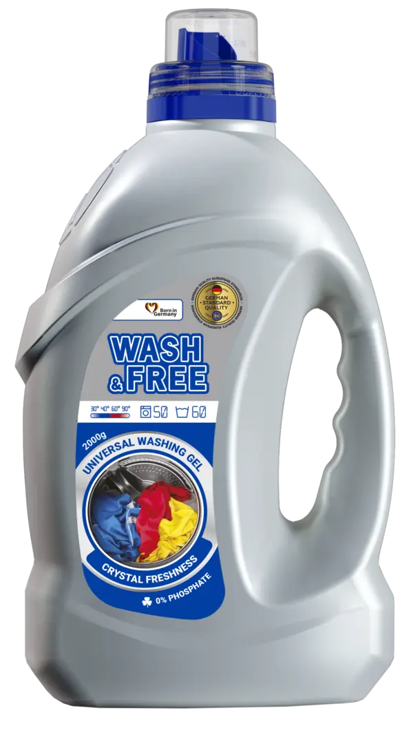 Гель для прання універсальний Wash&Free 2000 г пляшка (67 прань)