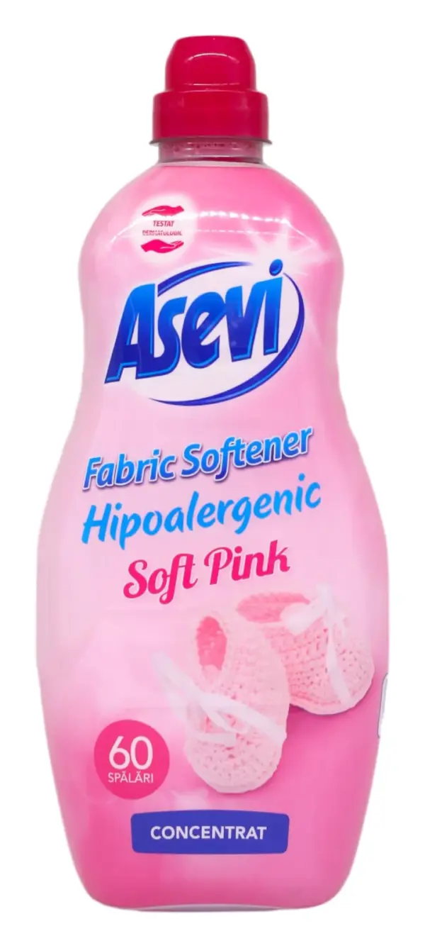 Кондиціонер для білизни Asevi Soft Pink концентрований, 1,5 л, 60 прань