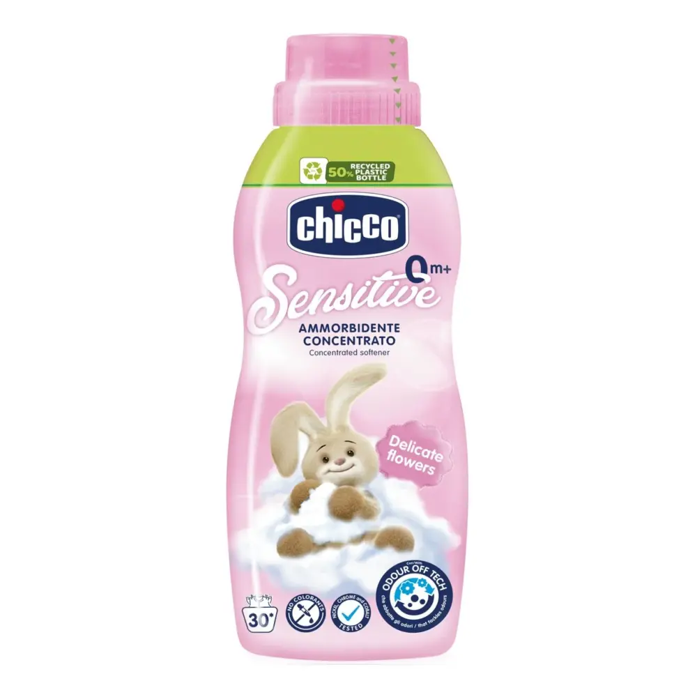 Кондиціонер для дитячої білизни Chicco Sensitive Delicate Flowers концентрований, 750 мл, 30 прань