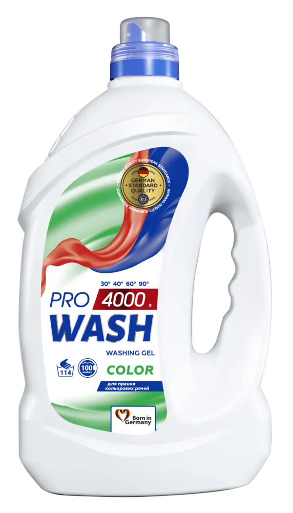 Гель для прання кольорових речей PRO WASH 4000 г (114 прань)