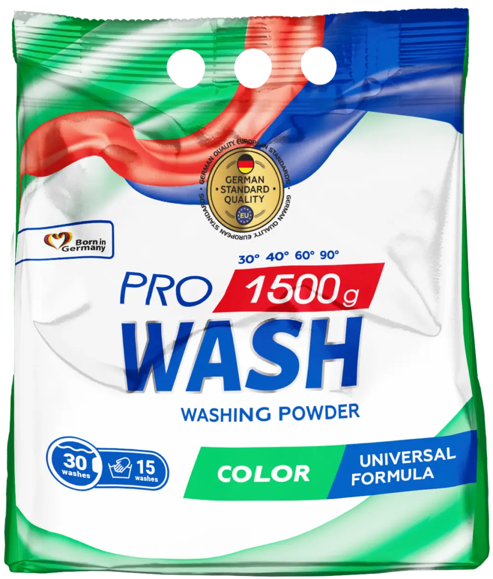 Пральний порошок для кольорових речей PRO WASH Color 1500 г