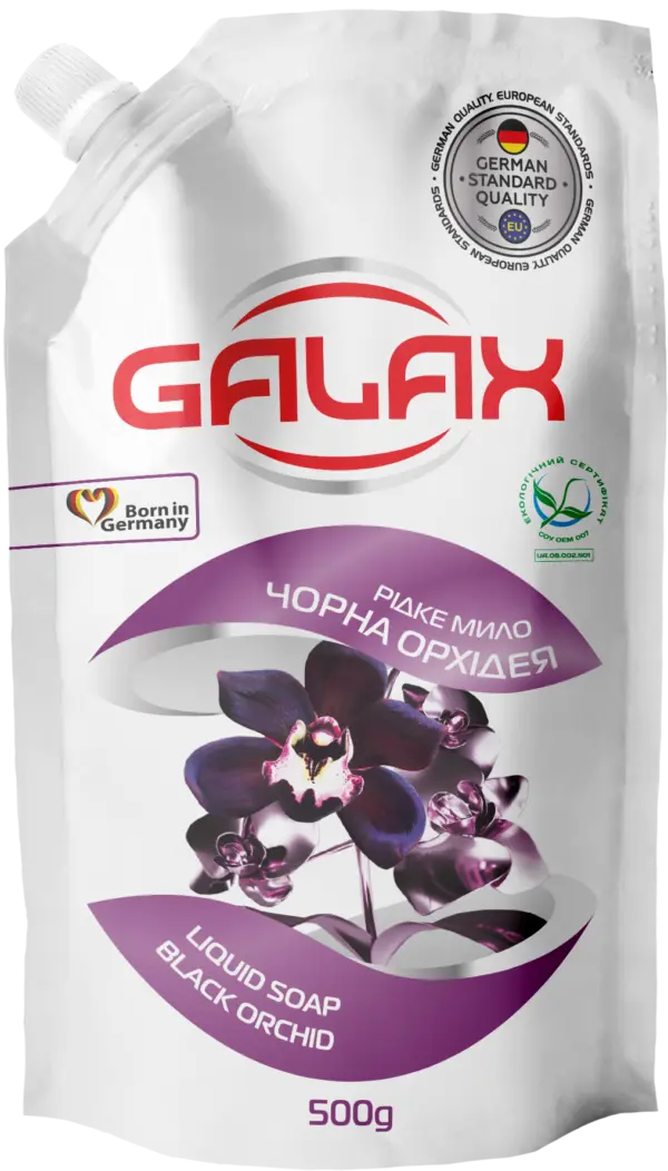 Рідке мило Чорна орхідея протизапальне GALAX 500 г дой-пак