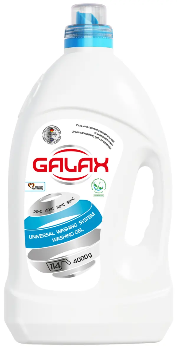 Гель для прання універсальний концентрований GALAX 4000 г (114 прань)