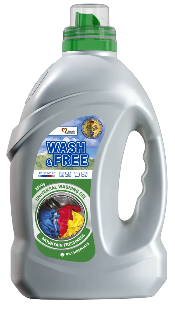 Гель для прання Гірська свіжість Wash&Free 2000 г пляшка