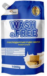 Мило господарське рідке універсальне Wash&Free 1 кг WASHFREE-LIQUIDSOAP-UNIVERSAL фото