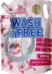 Гель для прання універсальний Магія орхідей Wash&Free 2 кг дой-пак 005865 фото