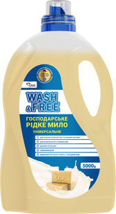 Мило господарське рідке універсальне Wash&Free 5 кг WASHFREE-LIQUIDSOAP-UNIVERSAL фото