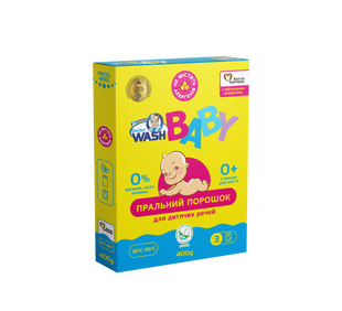 Пральний порошок дитячий з нейтральним ароматом Doctor Wash Baby 400 г DW-BABY-POWDER-NEUTRAL-SCENT фото