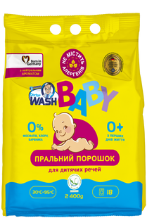 Пральний порошок дитячий з нейтральним ароматом Doctor Wash Baby 2.4 кг DW-BABY-POWDER-NEUTRAL-SCENT фото