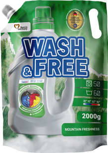 Гель для прання Гірська свіжість Wash&Free 2 кг дой-пак WF-GEL-MOUNTAIN-REFILL фото