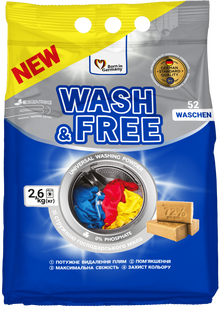 Пральний порошок універсальний Wash&Free 2.6 кг WASHFREE-POWDER-UNIVERSAL фото