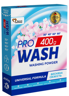 Пральний порошок універсальний Весняна свіжість PRO WASH 400 г 005742 фото