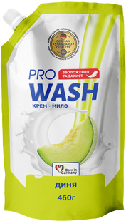 Рідке крем-мило Диня PRO WASH 460 г дой-пак PROWASH-SOAP-MELON фото