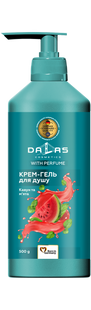 Крем-гель для душу Кавун та м'ята Dalas 500 г DL-SHOWER-GEL-WATERMELON-MINT-500G фото