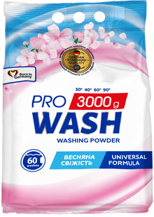 Пральний порошок універсальний Весняна свіжість PRO WASH 3 кг 005773 фото