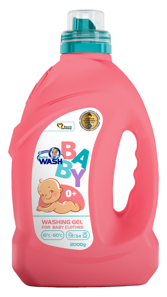 Гель для прання дитячий гіпоалергенний Doctor Wash Baby 2 кг (34 прань) DW-BABY-GEL-SENSITIVE фото