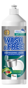 Засіб для миття посуду Алое вера Wash&Free 1 л пляшка WF-DISH-ALOE-STRAWBERRY-BOTTLE фото
