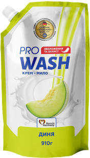 Рідке крем-мило Диня PRO WASH 910 г дой-пак PROWASH-SOAP-MELON фото