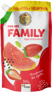 Рідке крем-мило Полуниця та гуава For My Family 560 г дой-пак FMF-SOAP-STRAWBERRY-GUAVA фото