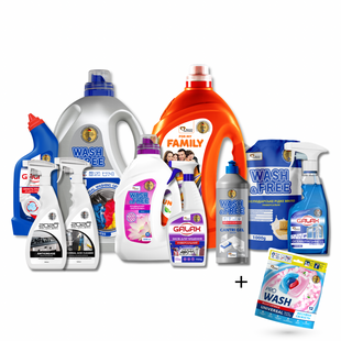 Мега-набір для прання та прибирання 10в1 + 12 капсул PRO WASH у подарунок Прага фото