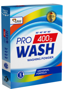 Пральний порошок універсальний PRO WASH 400 г PROWASH-POWDER-UNIVERSAL фото