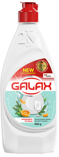 Засіб для миття посуду концентрований Мандарин та хвоя GALAX 480 г GALAX-DISH-MANDARIN-PINE фото