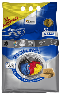 Пральний порошок універсальний Wash&Free 4.1 кг WASHFREE-POWDER-UNIVERSAL фото