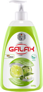 Рідке мило з екстрактом лайма GALAX 500 г з дозатором GALAX-SOAP-LIME-BOTTLE фото